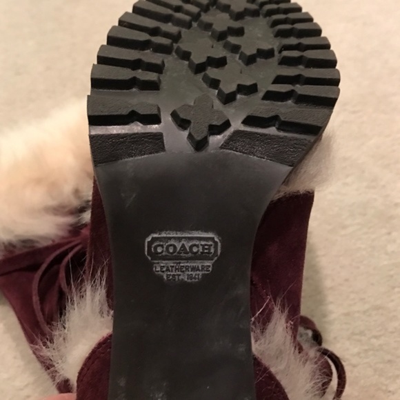 Coach Plum Lucy Suede Boots - Picture 5 of 5